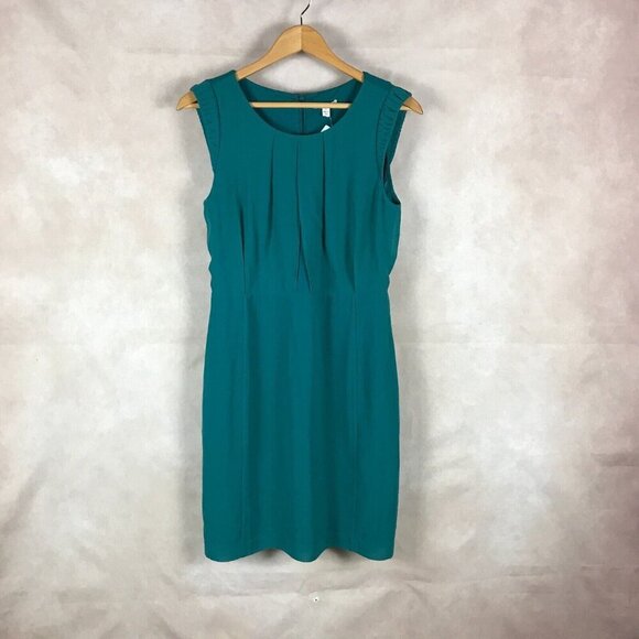 Green Pleated Wear to Work Sheath Dress NWT 6 - Picture 8 of 8